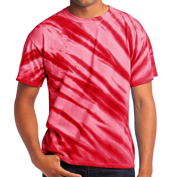 RED color option for Tiger Stripe Natural Dyed Tee