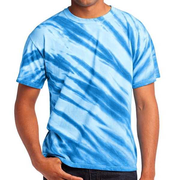 ROYAL BLUE color option for Tiger Stripe Natural Dyed Tee
