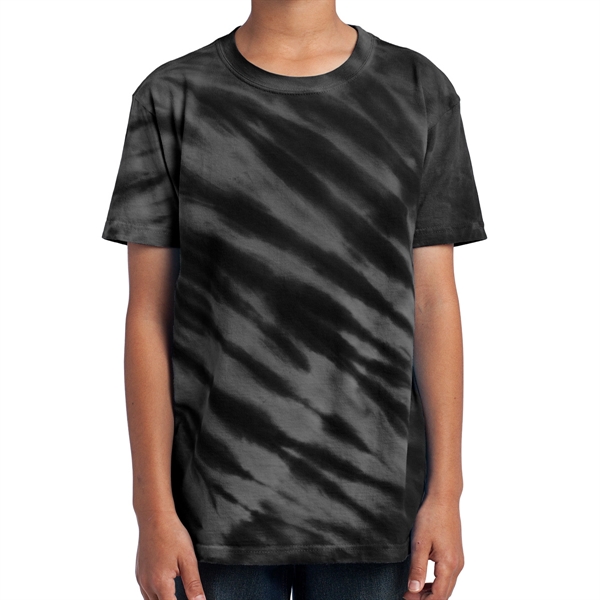 BLACK color option for Youth Tiger Stripe Natural Dyed Tee