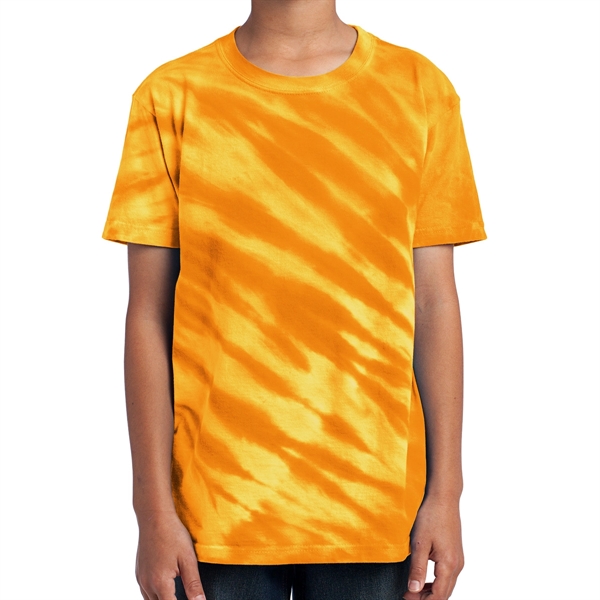 GOLD color option for Youth Tiger Stripe Natural Dyed Tee