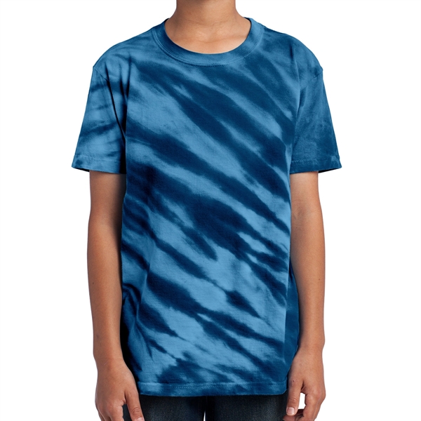 Navy color option for Youth Tiger Stripe Natural Dyed Tee