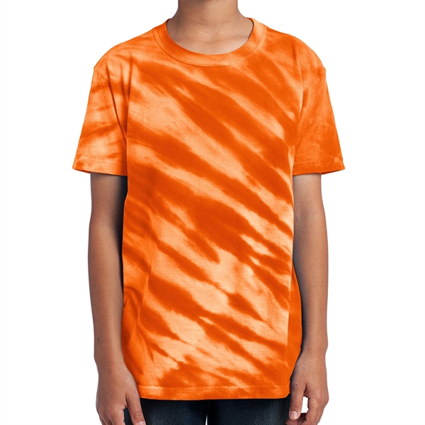 ORANGE color option for Youth Tiger Stripe Natural Dyed Tee