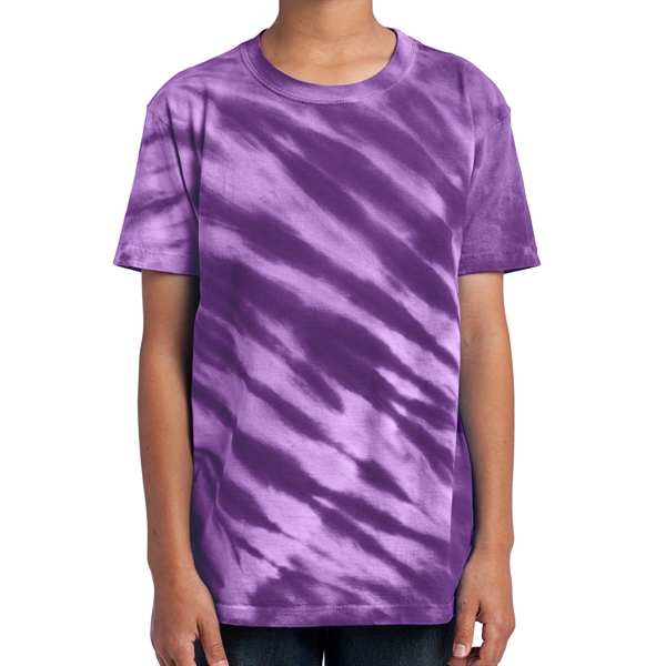 PURPLE color option for Youth Tiger Stripe Natural Dyed Tee
