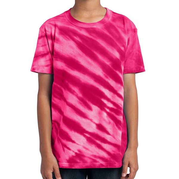 Pink color option for Youth Tiger Stripe Natural Dyed Tee
