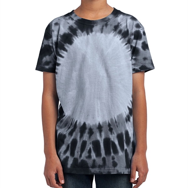 BLACK color option for Youth Inclin Tie Dye Tee