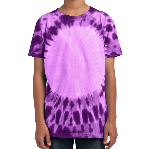 PURPLE color option for Youth Inclin Tie Dye Tee