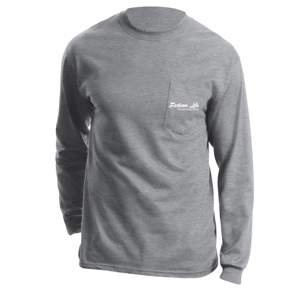 Athletic Heather color option for Branded Essential Long Sleeve T Shirt