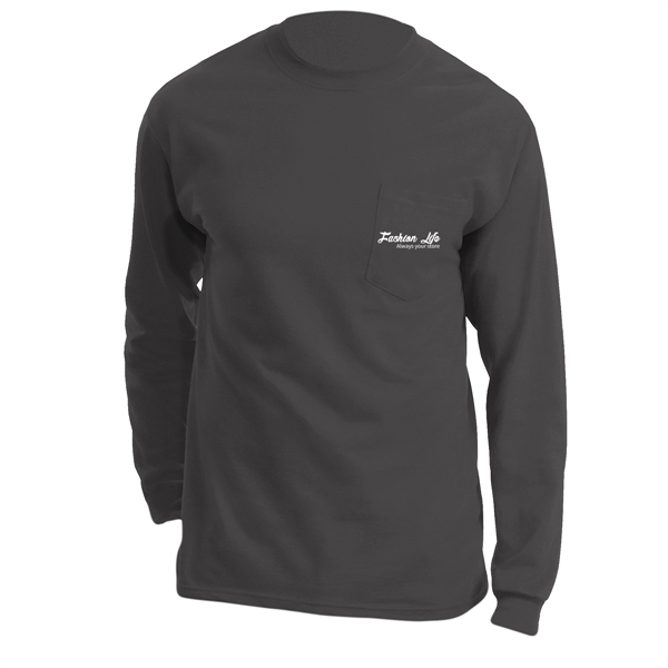 Charcoal color option for Branded Essential Long Sleeve T Shirt