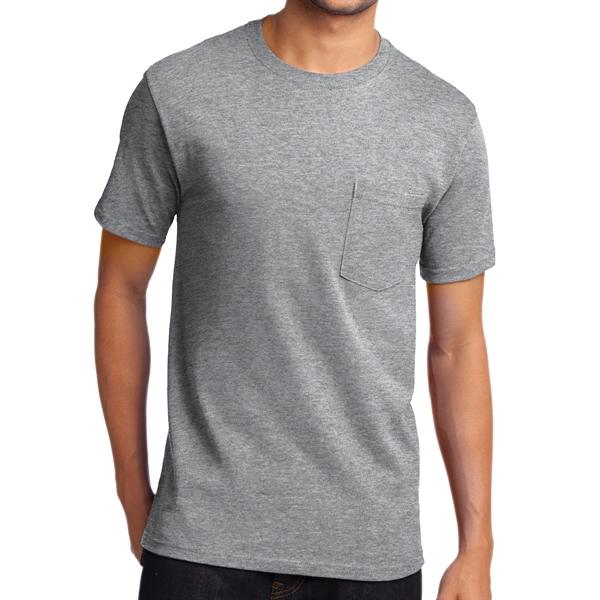 Athletic Heather color option for Flash Essential Pocket Tee