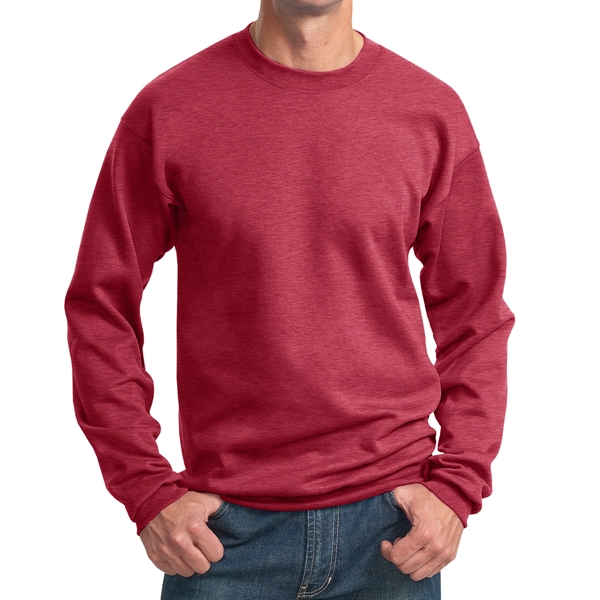 Heather Red color option for Comfy Crewneck Sweatshirt