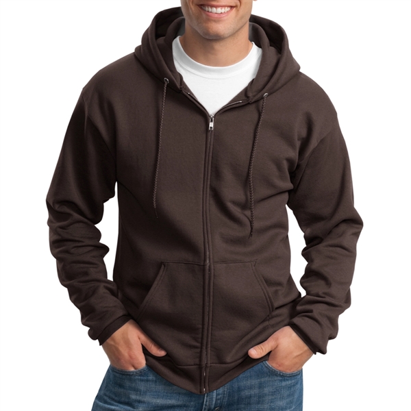Dark Chocolate Brown color option for Perfect Full Zip Hooded Sweatshirt