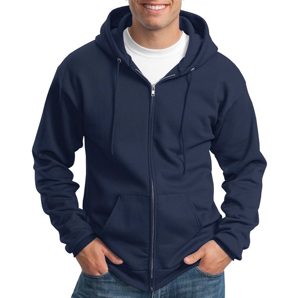 Heather Navy color option for Perfect Full Zip Hooded Sweatshirt