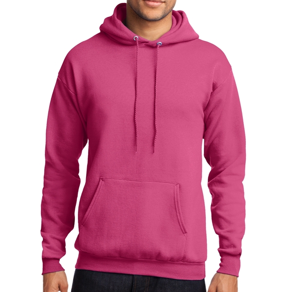 Candy Pink color option for Port & Company® Core Fleeced Hoodie Sweatshirt