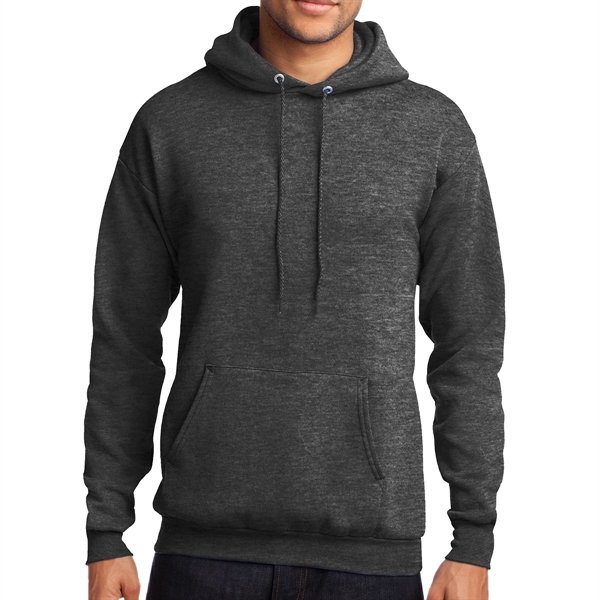 Dark Heather Gray color option for Port & Company® Core Fleeced Hoodie Sweatshirt