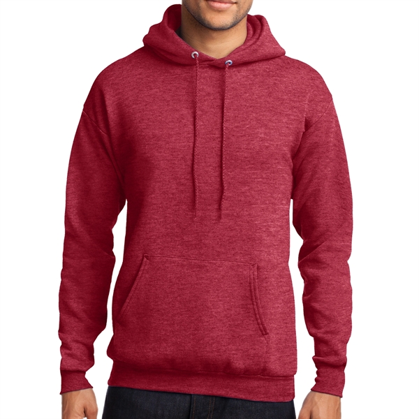 Heather Athletic Maroon color option for Port & Company® Core Fleeced Hoodie Sweatshirt