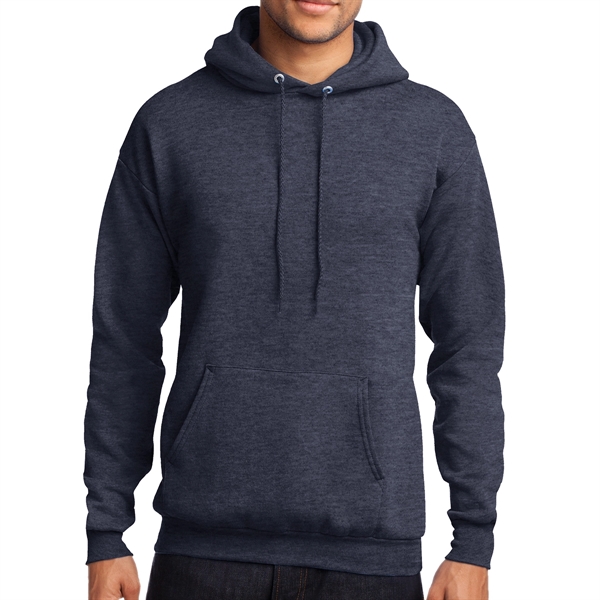 Heather Navy color option for Port & Company® Core Fleeced Hoodie Sweatshirt