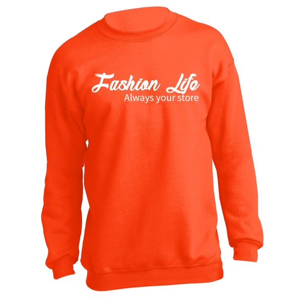 Safety Orange color option for Perfect Crewneck Sweatshirt