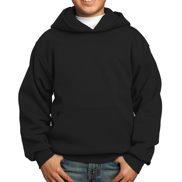 Jet Black color option for Cotton Poly  Hooded Sweatshirt