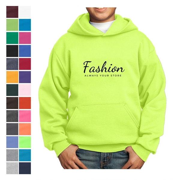 Lime color option for Cotton Poly  Hooded Sweatshirt