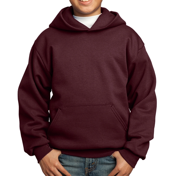 Maroon color option for Cotton Poly  Hooded Sweatshirt