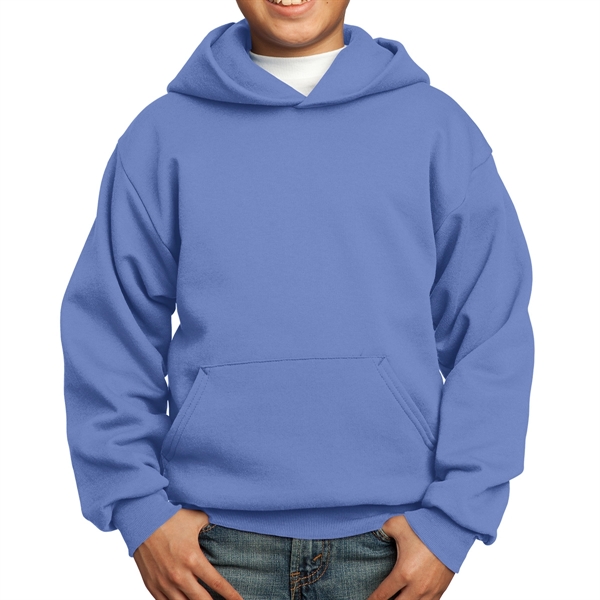Sapphire color option for Cotton Poly  Hooded Sweatshirt