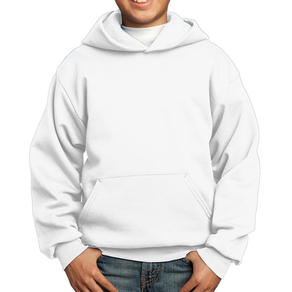 White color option for Cotton Poly  Hooded Sweatshirt