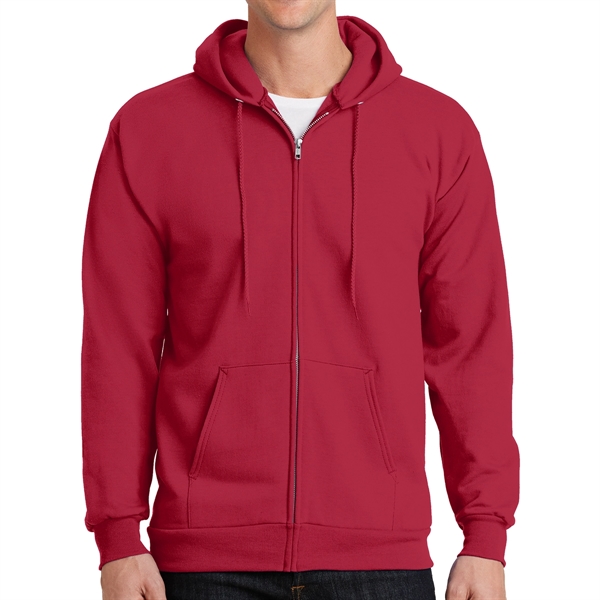 Red color option for Essential Fleece Full Zip Hooded Sweatshirt