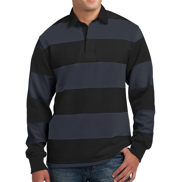 BLACK/GRAPHITE GRAY color option for Classic Rugby Polo