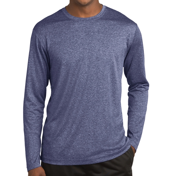 TRUE NAVY HEATHER color option for Heather Long Sleeve Tee