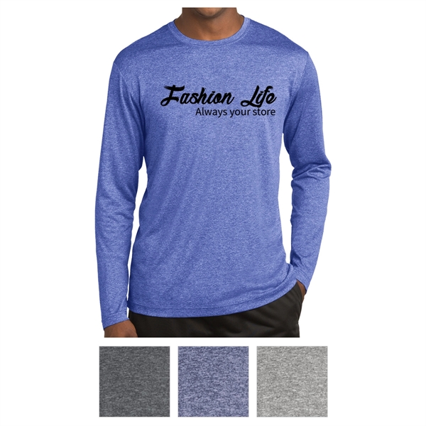 TRUE ROYAL HEATHER color option for Heather Long Sleeve Tee