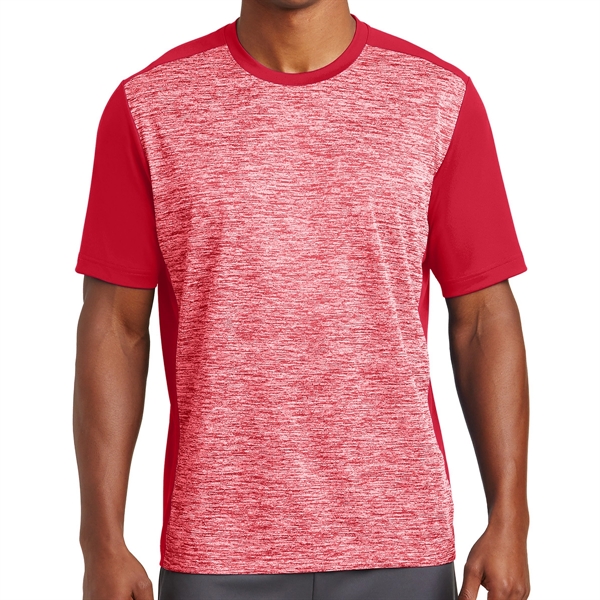 DEEP RED ELECTRIC/DEEP RED color option for Electric Heather Shirt