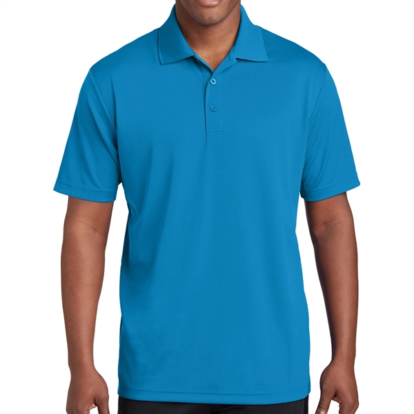 POND BLUE color option for 100% Polyester Shirt With Flat Back Mesh
