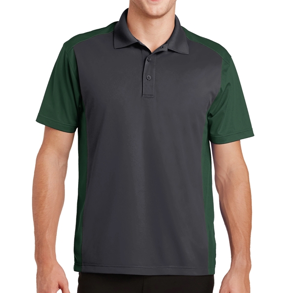 IRON GRAY/ FOREST GRN color option for Dynamic Polyester Tricot Polo