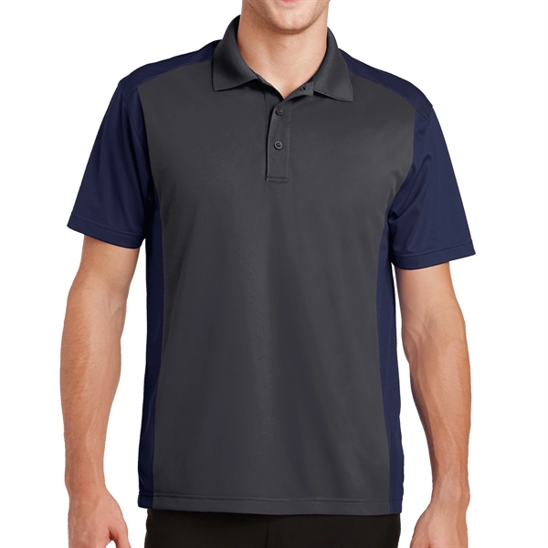 IRON GRAY/ TRUE NAVY color option for Dynamic Polyester Tricot Polo