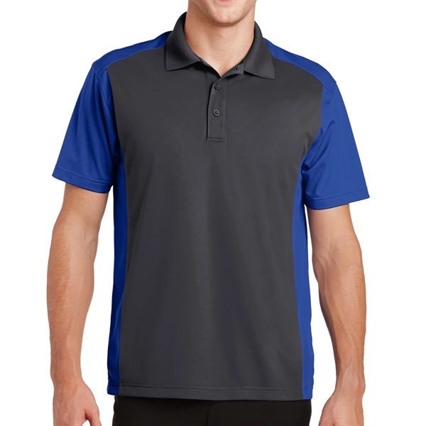 IRON GRAY/ TRUE ROYAL color option for Dynamic Polyester Tricot Polo