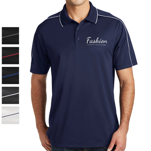 Photo of Polyester Polo Shirt With Piped Design
