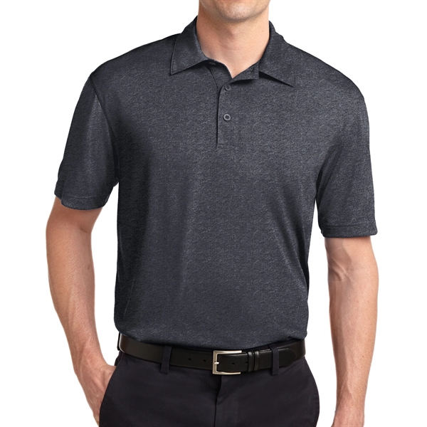 Graphite Heather color option for Comfortable Polyester Polo
