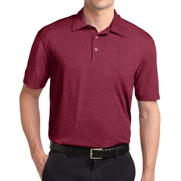Scarlet Heather color option for Comfortable Polyester Polo