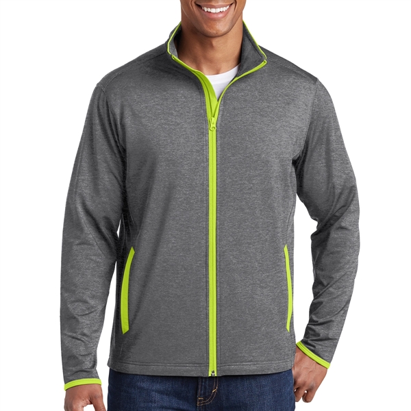 CHARCOAL GRAY HEATHER/TRUE NAVY color option for Gorgeous Sporty Jacket