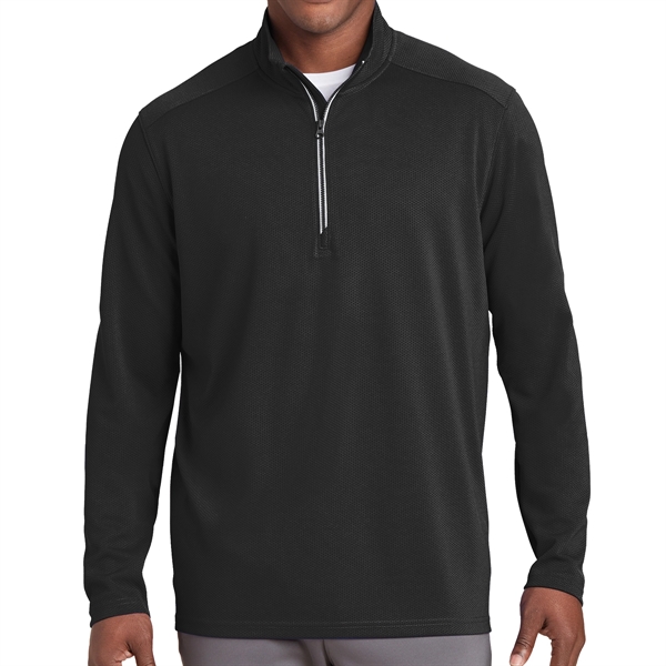 BLACK color option for Textured 100% Polyester Shirt