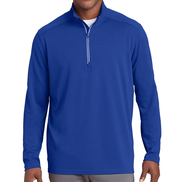 True Royal color option for Textured 100% Polyester Shirt
