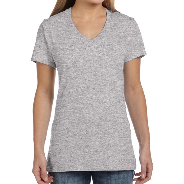 Ash color option for Classy Ladies' V Neck T Shirt