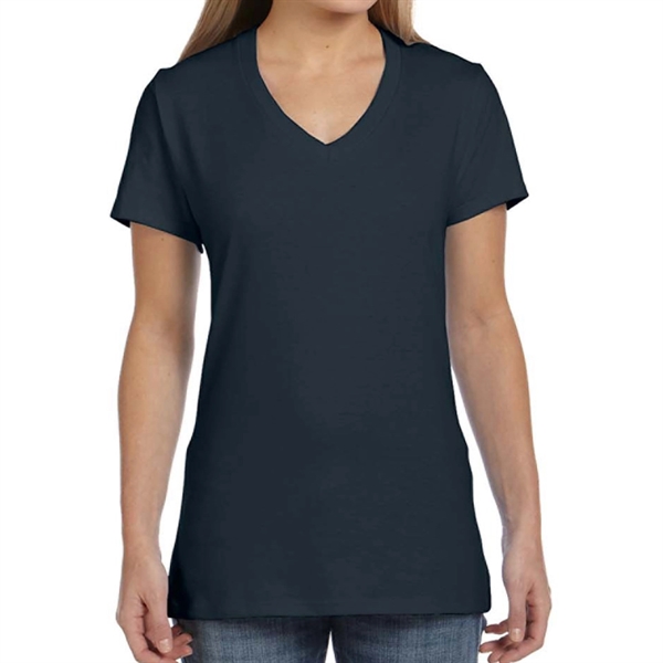 Black color option for Classy Ladies' V Neck T Shirt