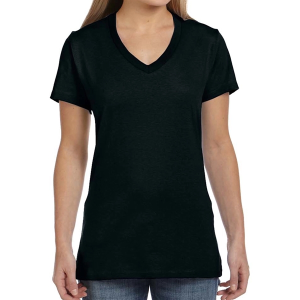 Deep Forest Green color option for Classy Ladies' V Neck T Shirt