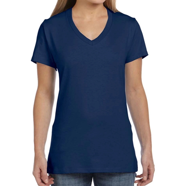 Navy color option for Classy Ladies' V Neck T Shirt