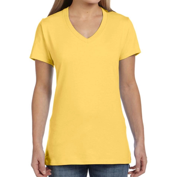 Vintage Gold color option for Classy Ladies' V Neck T Shirt