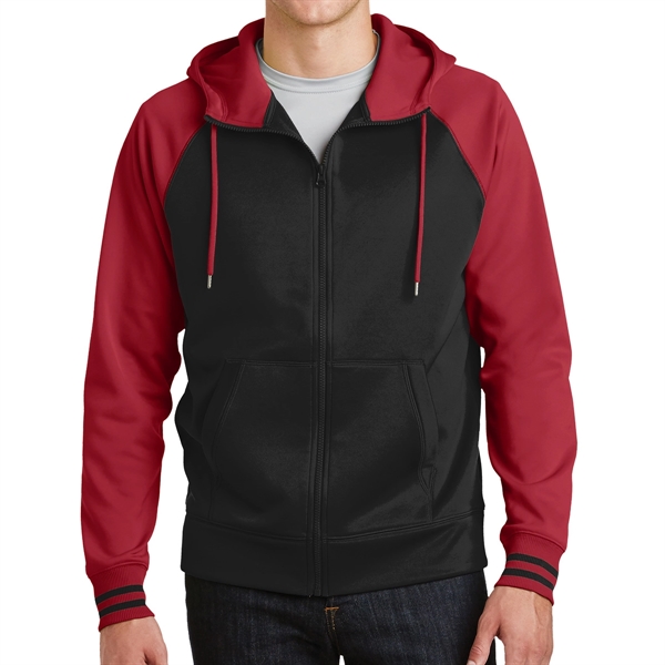 DEEP RED/ BLACK color option for Collective Hooded Jacket