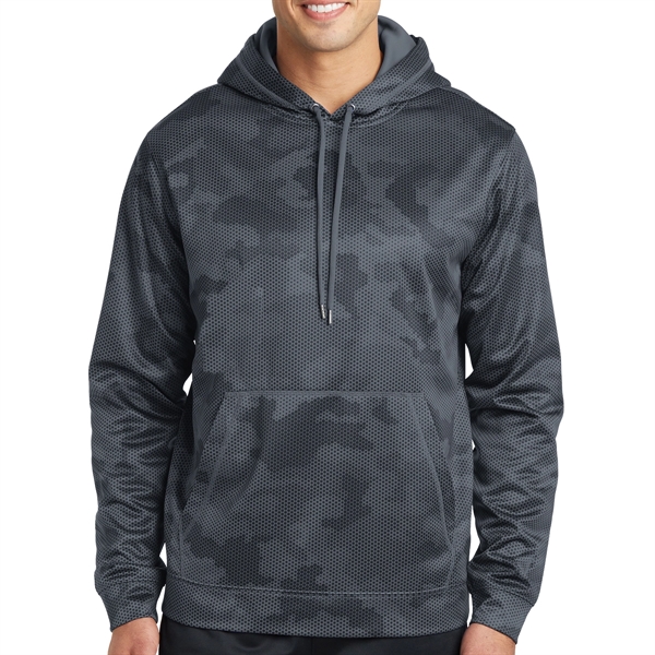 Dark Smoke Gray color option for 100% Polyester Hooded Pullover