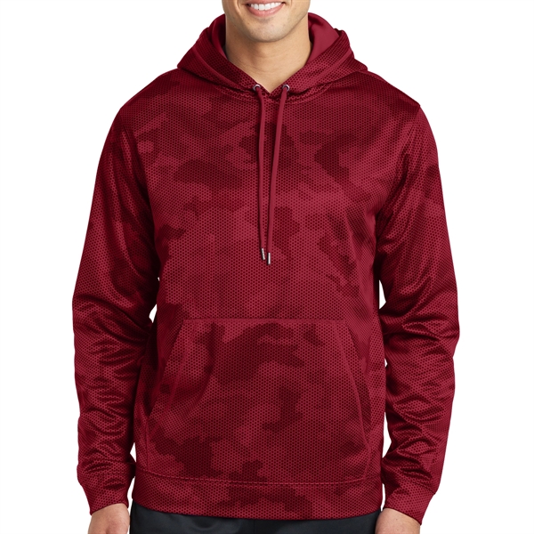 Deep Red color option for 100% Polyester Hooded Pullover