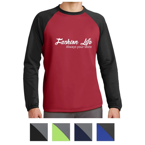 Main photo of Raglan Crewneck Shirt With Colorblock Design